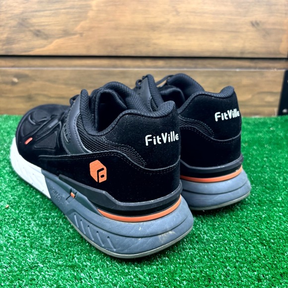 Fitville Rebound Core V1 Sneakers Men's 12.5W Black Leather Lace Up Low Top - Picture 11 of 16